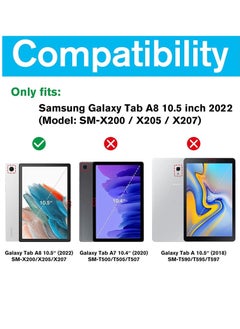 Kaku Protective Leather Flip Cover For Samsung Galaxy Tab A8 X200/X205C Size 10.5 Gold  - Image 5