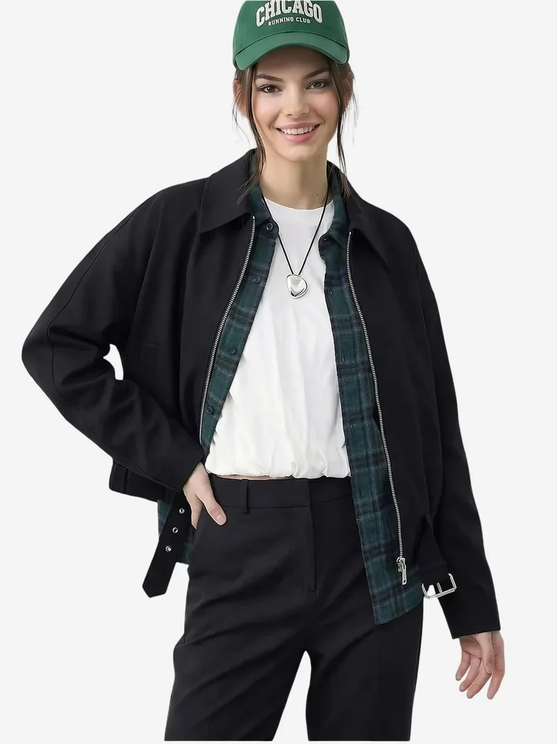 بيانكو لوتشي LUCCI Belted Oversized Bomber Jacket