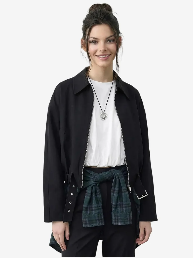 بيانكو لوتشي LUCCI Belted Oversized Bomber Jacket