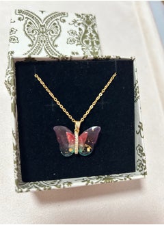 Generic Rainbow Butterfly Pendant Necklace: Elegance and Whimsy in One, 18k gold plated  - Image 3