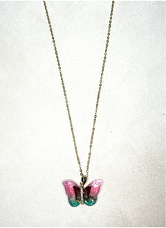 Generic Rainbow Butterfly Pendant Necklace: Elegance and Whimsy in One, 18k gold plated  - Image 4