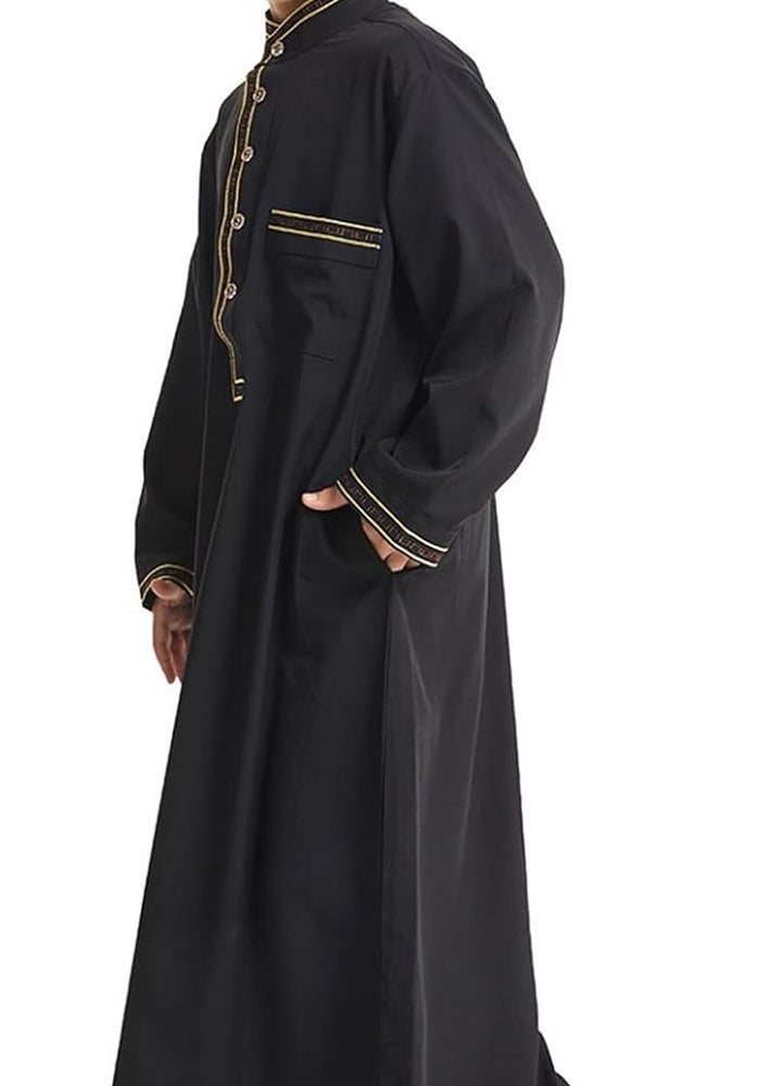 Generisch Arabian Thobe Muslim Thobe Long Sleeve Kaftan for Kids - Image 2