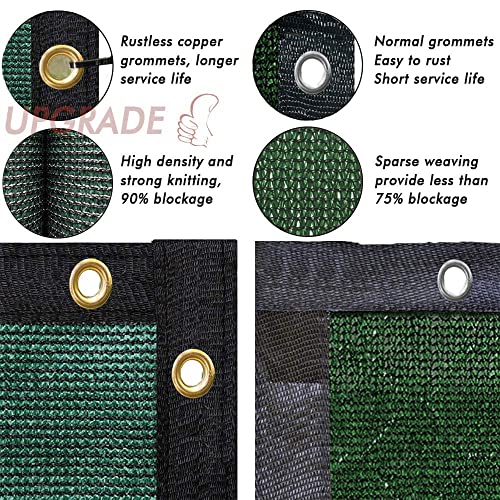 UPGRADE Privacy Screen Fence 4' x 50' Commercial Shade Cover with Brass Grommets Heavy Duty Perfect for Outdoor Back Yard-Dark Green, Customizable - Image 5