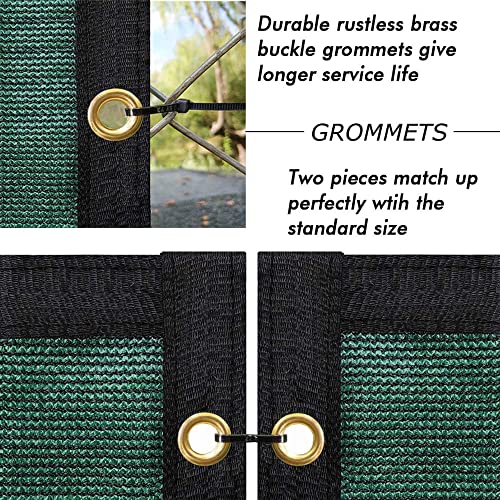 UPGRADE Privacy Screen Fence 4' x 50' Commercial Shade Cover with Brass Grommets Heavy Duty Perfect for Outdoor Back Yard-Dark Green, Customizable - Image 3