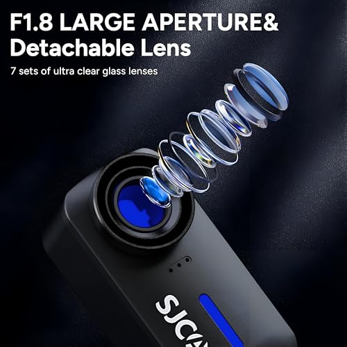 SJCAM C110 Plus 4K 20MP Pocket Action Camera With Wi-Fi | 6-Axis Gyro,170° FOV,Wifi,98Ft Underwater Waterproof Suitable For Vlogging And Live Streaming,Built-In Speaker&Mic,With Helmet Mount Kit,Black - Image 2