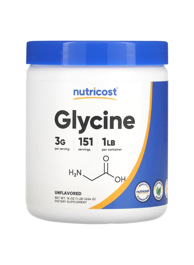 Nutricost Glycine, Unflavored, 16 oz (454 g)