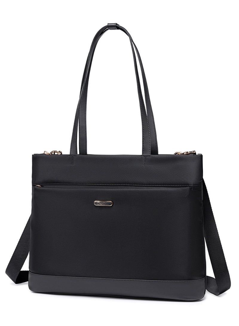 شانتريا حقيبة يد لابتوب خفيفة الوزن للنساء مقاومة للماء متعددة الوظائف مع جيوب متعددة للاستخدام اليومي والعمل والدراسة - Image 1