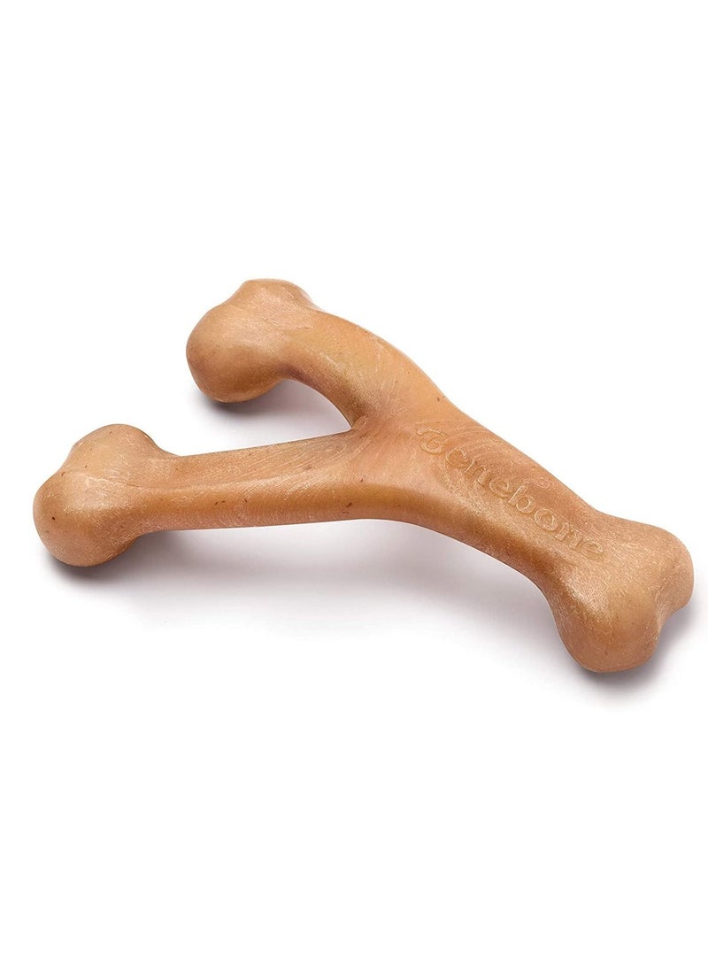 Benebone Wishbone Dog Chew Playing Toy Chicken Brown Medium - Image 1