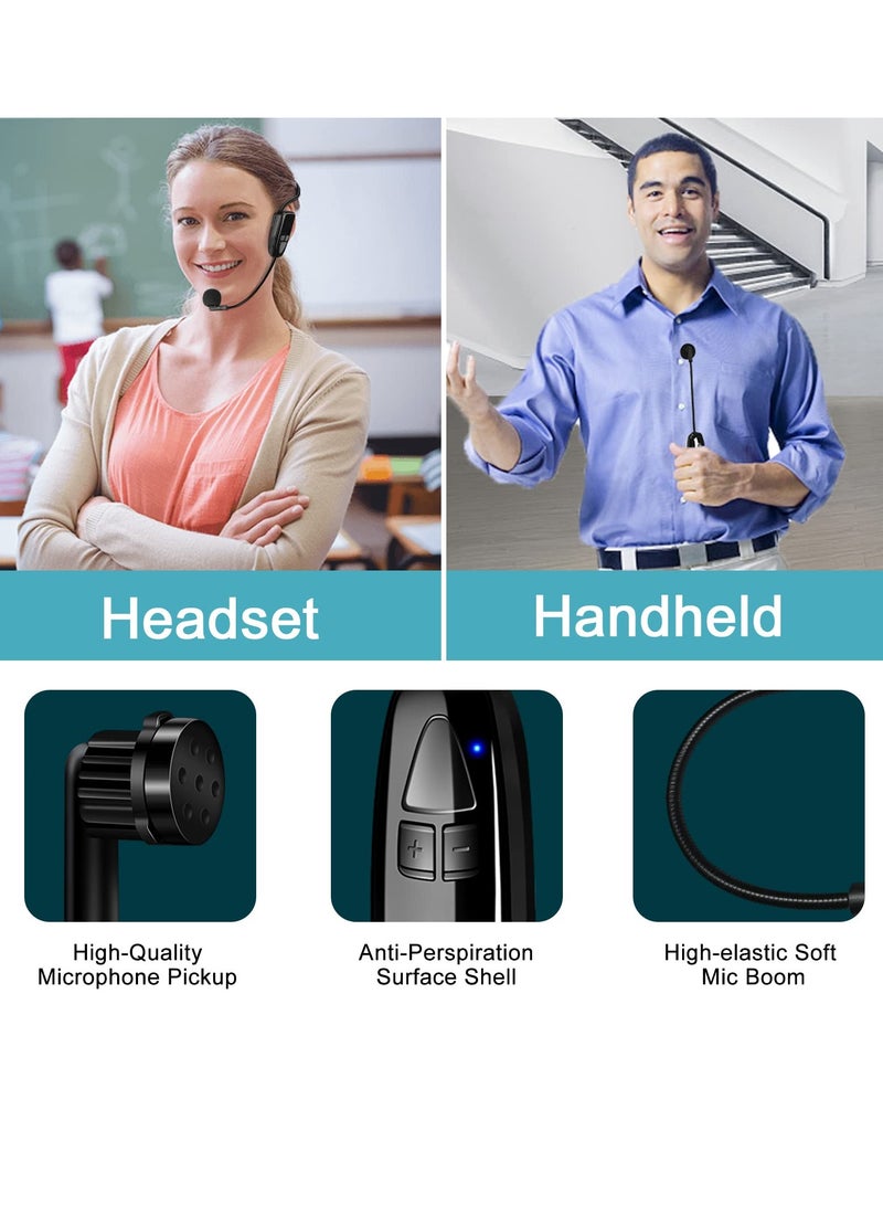 KASTWAVE 2.4G Wireless Microphone Headset, 50m Stable Transmission, Dual Micro USB Charging, Compatible with PA Systems - Image 4