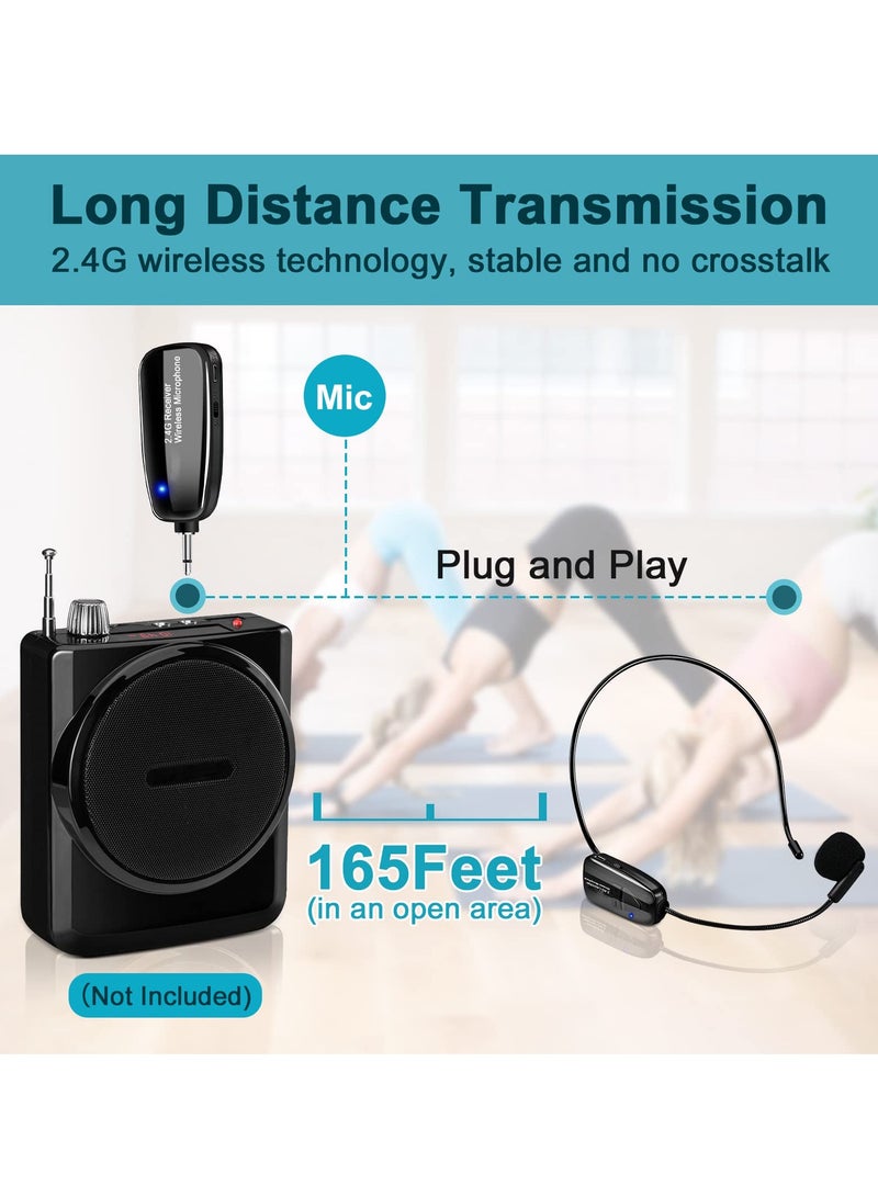KASTWAVE 2.4G Wireless Microphone Headset, 50m Stable Transmission, Dual Micro USB Charging, Compatible with PA Systems - Image 2