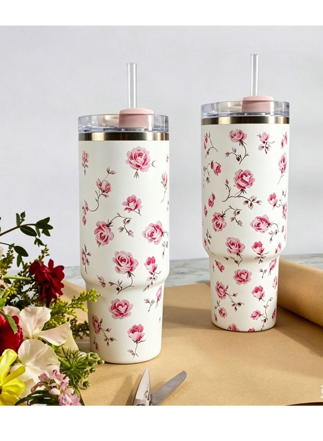 Beauenty Stainless Steel Vacuum Insulated Tumbler with Lid and Handle, for Coffee, Tea, Latte, ice water, and other beverages - Image 2