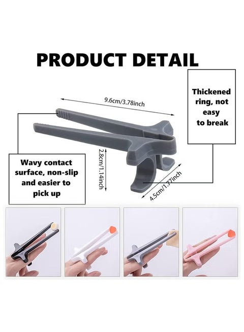 Snack Finger Chopsticks,4 Pcs Plastic Finger Chopsticks for Gamers，Lazy Auxiliary Chopsticks Keep Hands Clean for Playing Games Working and Studying in Home & Kitchen