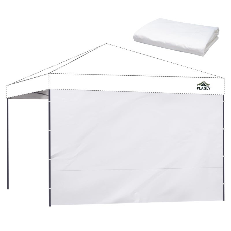 FLAGLY 10x10 Pop Up Canopy Sidewall - 1 PC 300D Waterproof Attachable Tent Wall, Privacy Shade for Outdoor Events, Vendor Booths (Tent Not Included, Basic Style) - Image 1