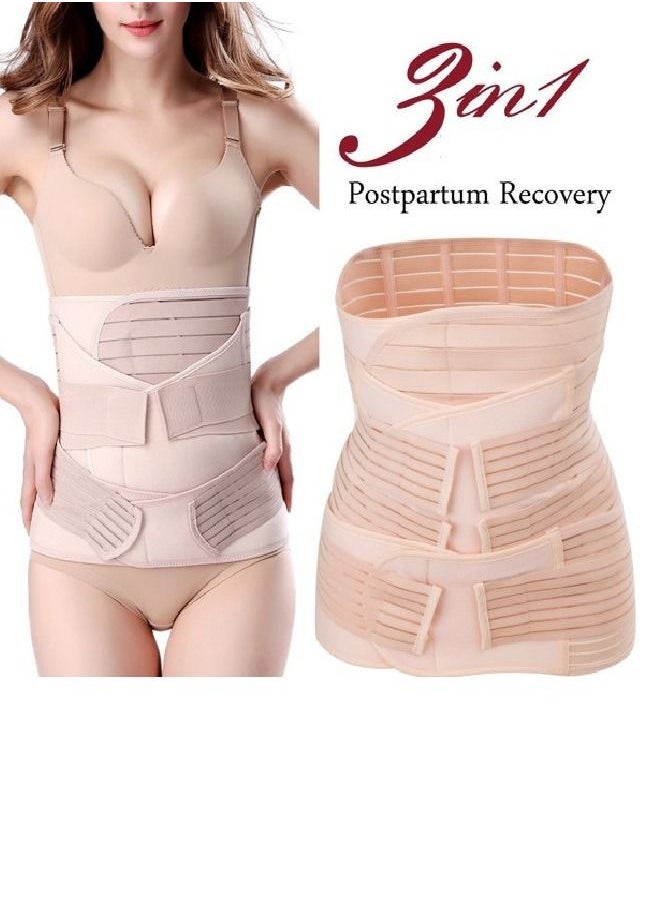 Generic 3 in 1 Postpartum Support Recovery Belly Wrap Waist/Pelvis Belt For Women (XXL)  - Image 1