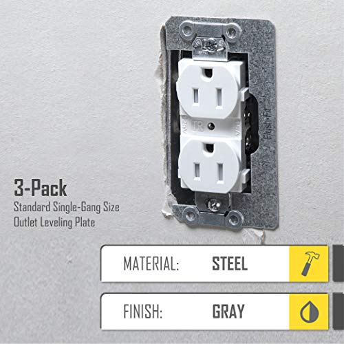 RACO TayMac RACO Flush-Fit 999X 3PK Device Level Plate, Steel - Image 3