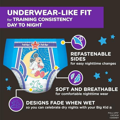 Pull-Ups Boys' Night-Time Potty Training Pants, Size 4T-5T Overnight Training Underwear (38-50 lbs), 92 Ct - Image 5