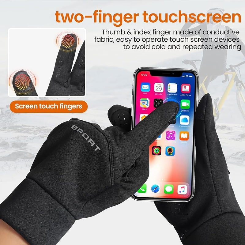 LINJIE Winter Gloves, Waterproof Touch Screen Anti-Slip And Freezing Gloves,Winter Thermal Warm Gloves for Men and Women, for Driving, Cycling, Hiking, Skating. - Image 3