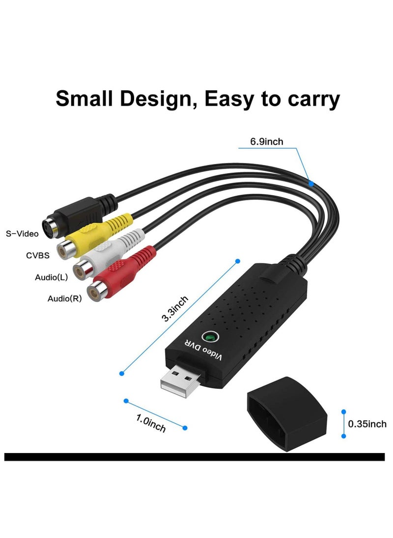 Generic Video Capture Card USB 2.0 Audio Device Old VHS Mini DV Hi8 DVD VCR To Digital Converter for Mac PC Support Windows 2000/10/8/7/Vista/XP/Android  - Image 3