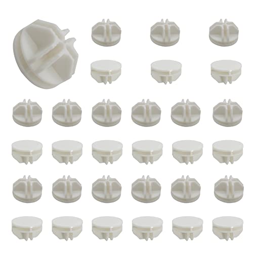 Moicstiy 30Pcs Wire Cube Plastic Connectors White Plastic Grid Cube Organizer Connector for Modular Closet Storage Organizer and Wire Shelving - Image 1