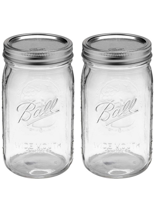 Ball Ball Quart (32oz) Jar with Silver Lid, Wide Mouth, Set of 2  - Image 1