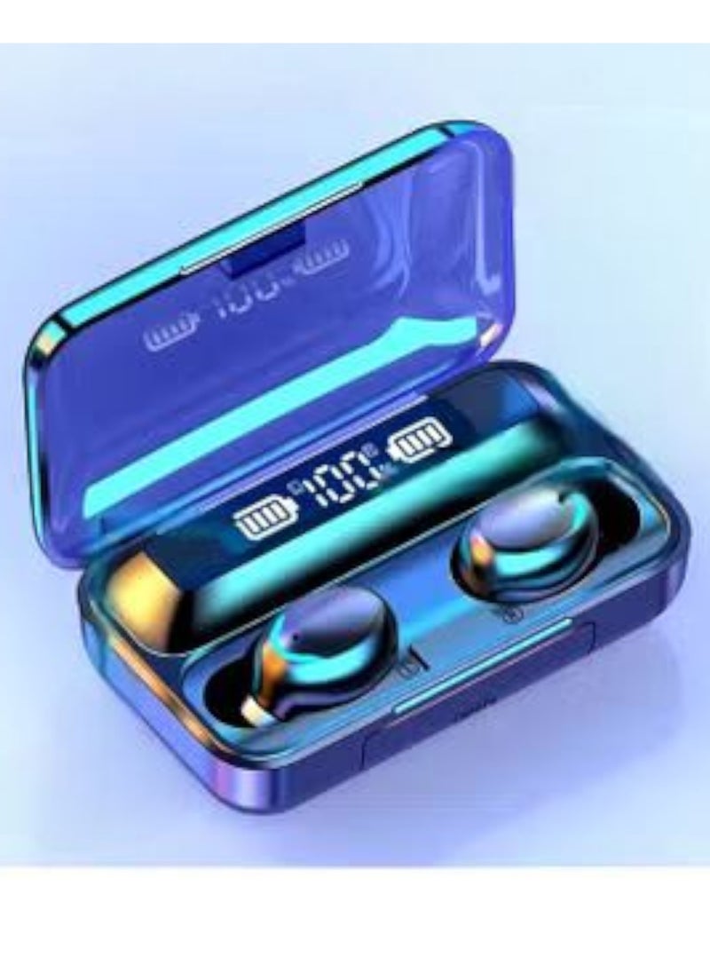 Generic - Smart Bluetooth earbuds in a charging case with an LED display to know the remaining power of each earbud separately, whether the right or left, in real time. High-resolution sound, professional quality, and touch control with a fingerprint. Long press the left earbud to summon Siri or answer and end the call. Touch the left earbud and switch songs, adjust the volume, pause, and other touches. You can use one earbud. The earbuds are not afraid of sweat or rain. The earbuds are resistant to water with a rating of IPX7. Sporty and fashionable. It uses CVC8.0 technology to reduce intelligent noise and filter noise to make calls clearer - Image 1