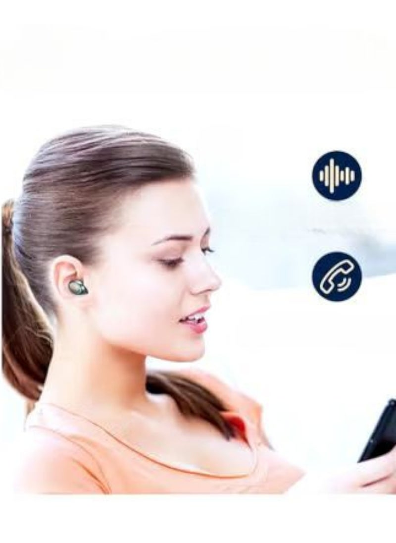 Generic - Smart Bluetooth earbuds in a charging case with an LED display to know the remaining power of each earbud separately, whether the right or left, in real time. High-resolution sound, professional quality, and touch control with a fingerprint. Long press the left earbud to summon Siri or answer and end the call. Touch the left earbud and switch songs, adjust the volume, pause, and other touches. You can use one earbud. The earbuds are not afraid of sweat or rain. The earbuds are resistant to water with a rating of IPX7. Sporty and fashionable. It uses CVC8.0 technology to reduce intelligent noise and filter noise to make calls clearer - Image 1