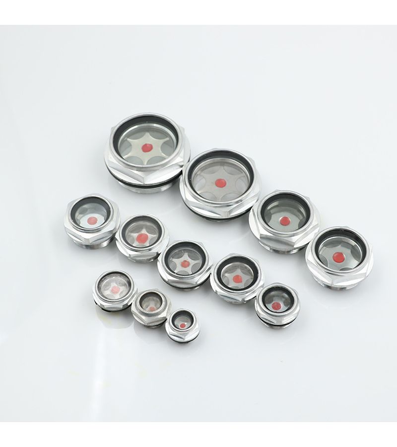 Sight Glass For Air Compressor 33mm Male Threaded Metal Oil Level Gauge - Image 1