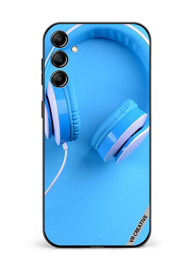 VR CREATIVE Protective Case Cover For Samsung Galaxy A34 Music Headphones Design Multicolour - Image 1