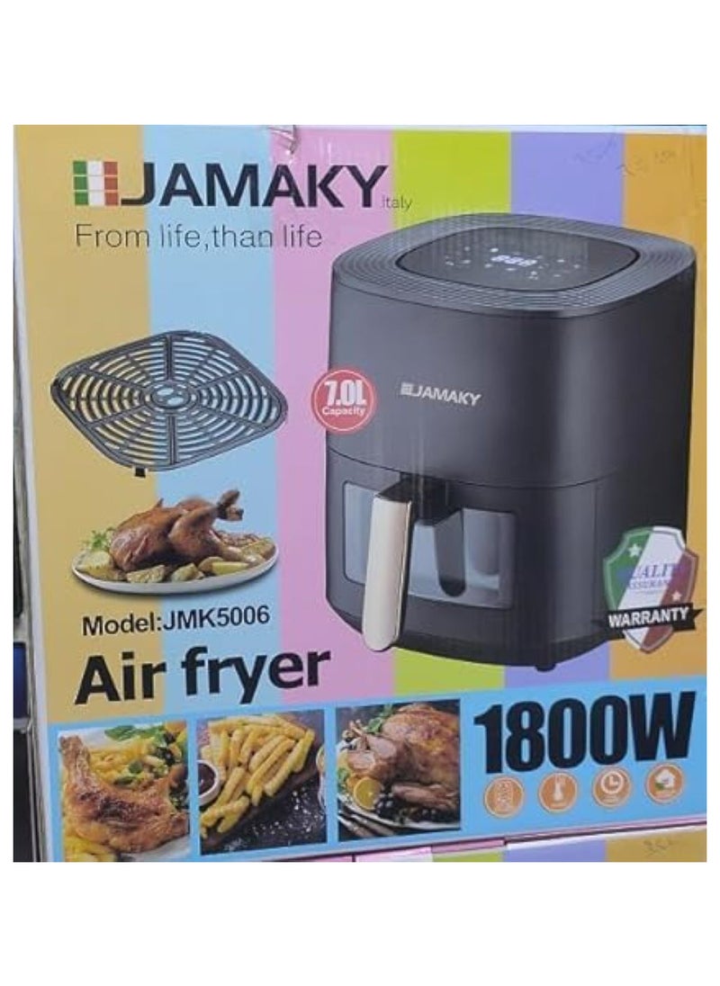 JAMAKY Italy Jamaki JMK 5006 Digital Air Fryer 1800W - 7L  - Image 3