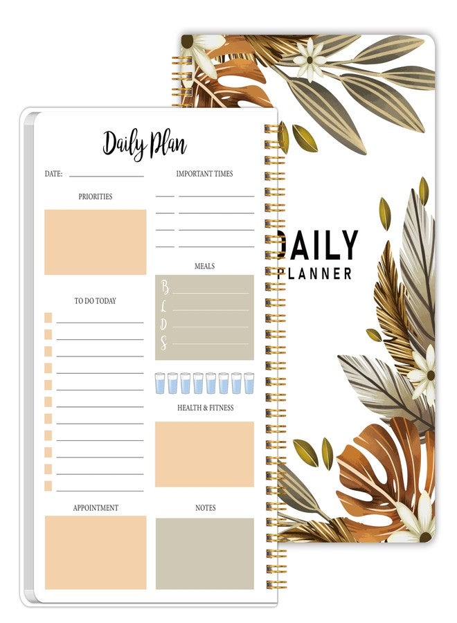 KAICN Daily Weekly Planner with Hourly Schedules, To Do List, Daily Planner for Office and Personal Organizer - Flexible PVC Cover, 5.5" X 8.5", White - Image 1