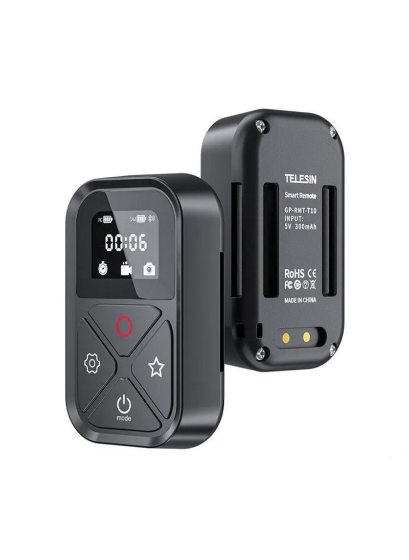 TELESIN - 80M T10 Bluetooth Remote Control For GoPro Hero 12 11 10 9 8 Max With Wrist Strap For Smart Action Camera Accessories - Image 1