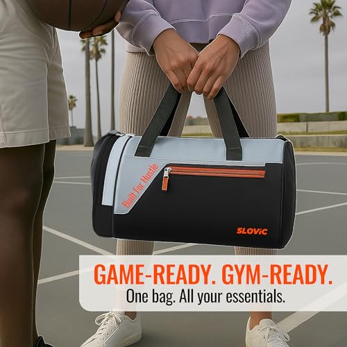Slovic Gym Bag for Men | Bag for Traveling & Sports | Unisex Duffel Bag for Gym with Separate Shoe Compartment & Adjustable Straps | 25 LTR Travel Bag - Image 3
