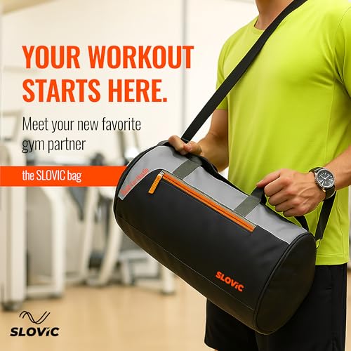 Slovic Gym Bag for Men | Bag for Traveling & Sports | Unisex Duffel Bag for Gym with Separate Shoe Compartment & Adjustable Straps | 25 LTR Travel Bag - Image 5