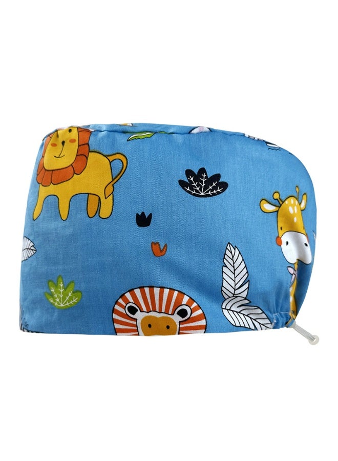 NIBEMINENT Nice-looking Printing Doctor Hat Surgical Cap for Long Hair Classic Nurse Baotou Caps Women Men Sweat-absorbent Towel Scrub Hat