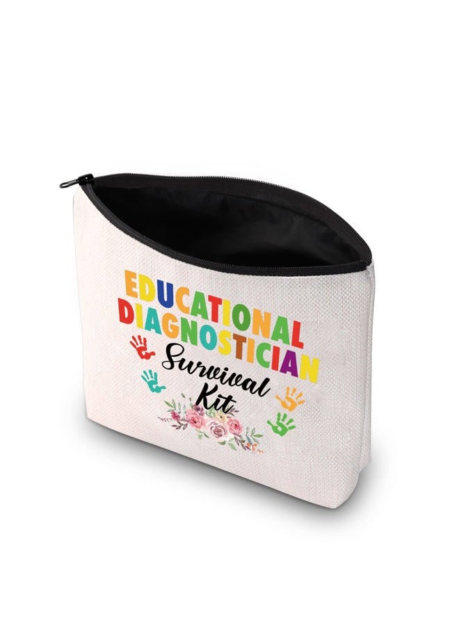 PXTIDY Educational Diagnostician Survival Kit School Diagnostician Gift Staff Mom Makeup Bag School Psychologist Zipper Pouch SPED Teacher Gift  - Image 2
