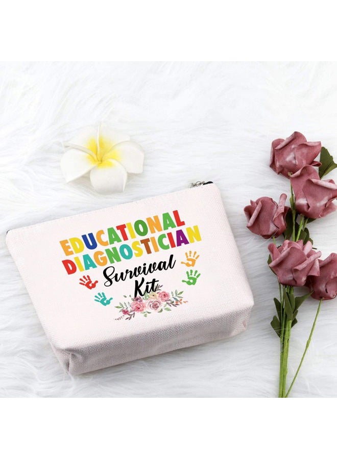 PXTIDY Educational Diagnostician Survival Kit School Diagnostician Gift Staff Mom Makeup Bag School Psychologist Zipper Pouch SPED Teacher Gift  - Image 3