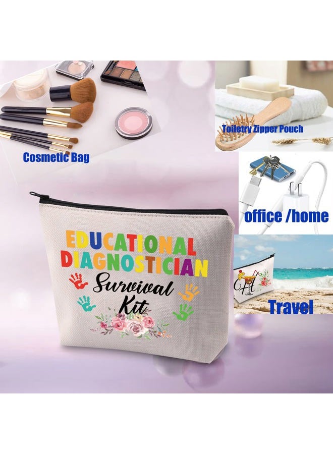 PXTIDY Educational Diagnostician Survival Kit School Diagnostician Gift Staff Mom Makeup Bag School Psychologist Zipper Pouch SPED Teacher Gift  - Image 5