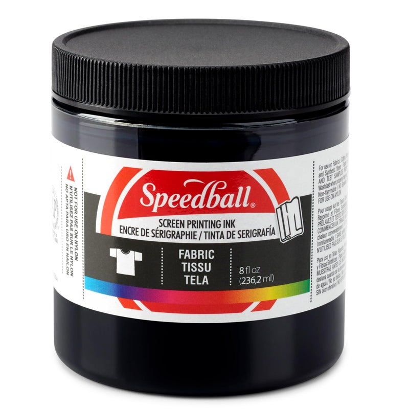 Speedball, 4560, Fabric Screen Printing Ink, 8 Fl oz., Black - Image 1
