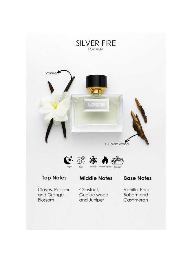 عطور بوس سيلفر فاير او دي بيرفيوم رجالي - 75 مللي - Image 2