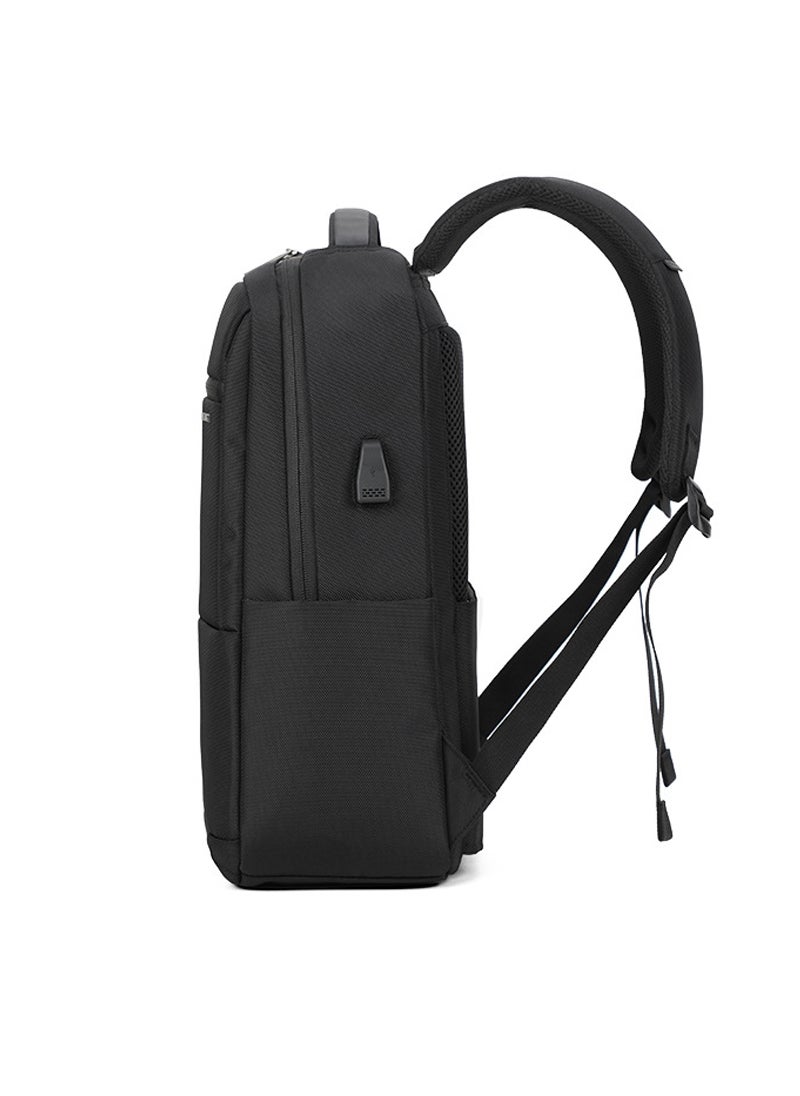 Laptop Backpack for Travel Water Resistant College Backpack for Men Laptop Bag with USB Charging Port,Black