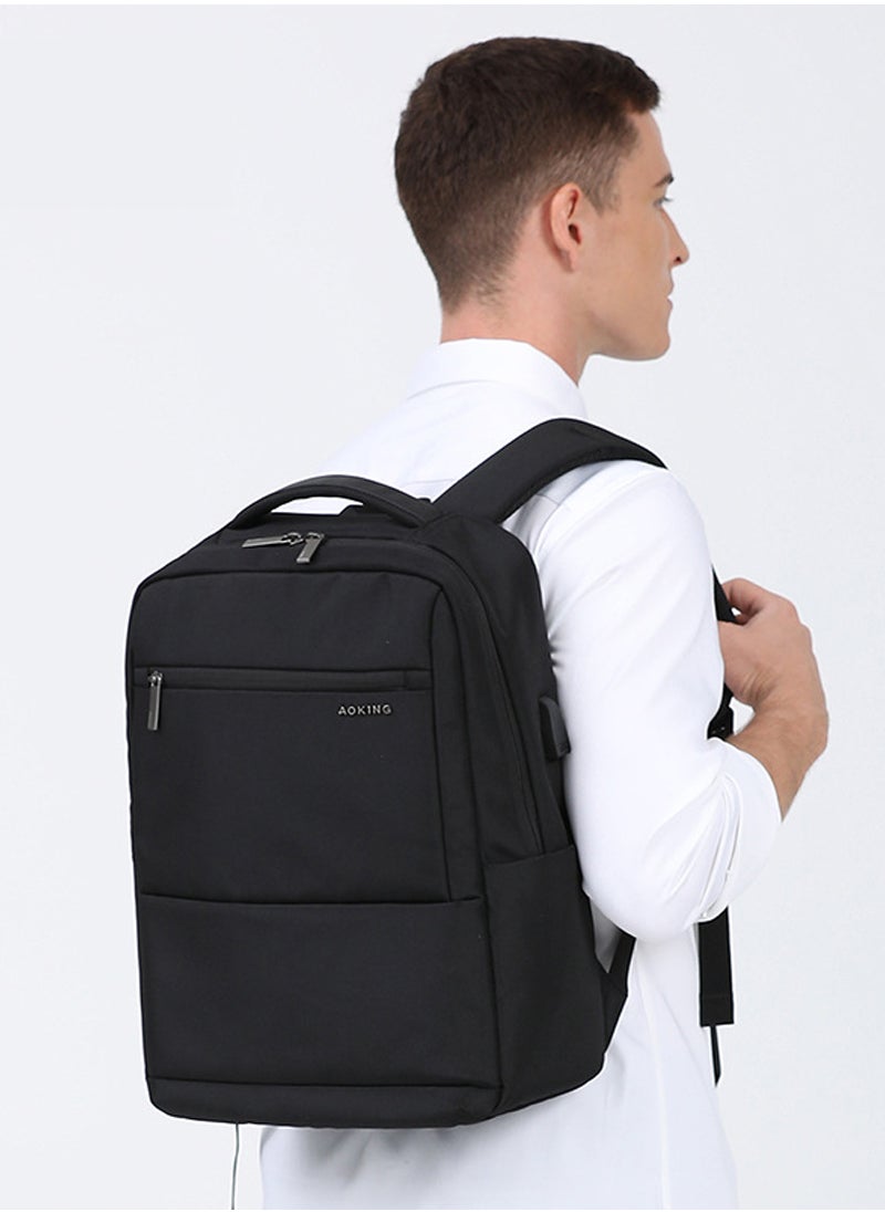 Laptop Backpack for Travel Water Resistant College Backpack for Men Laptop Bag with USB Charging Port,Black