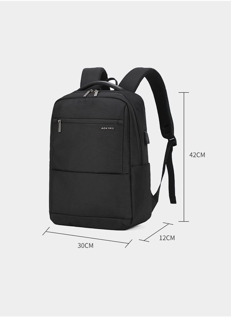 Laptop Backpack for Travel Water Resistant College Backpack for Men Laptop Bag with USB Charging Port,Black