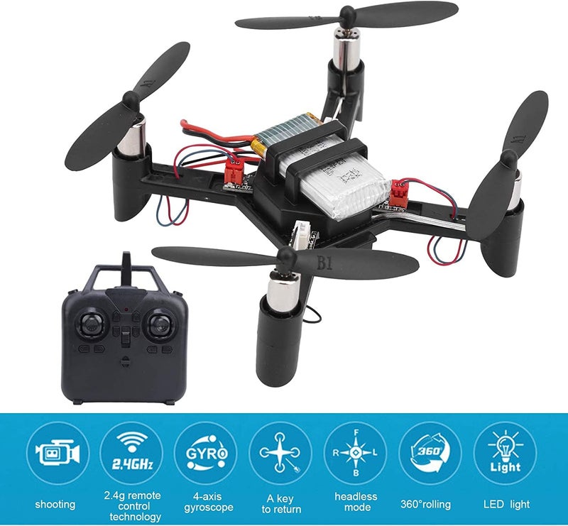 REES52 Mini DIY RC Drone Kit With Camera - Lightweight Remote Controlled Quadcopter for Beginners, 2.4G Learning Gift - Image 5