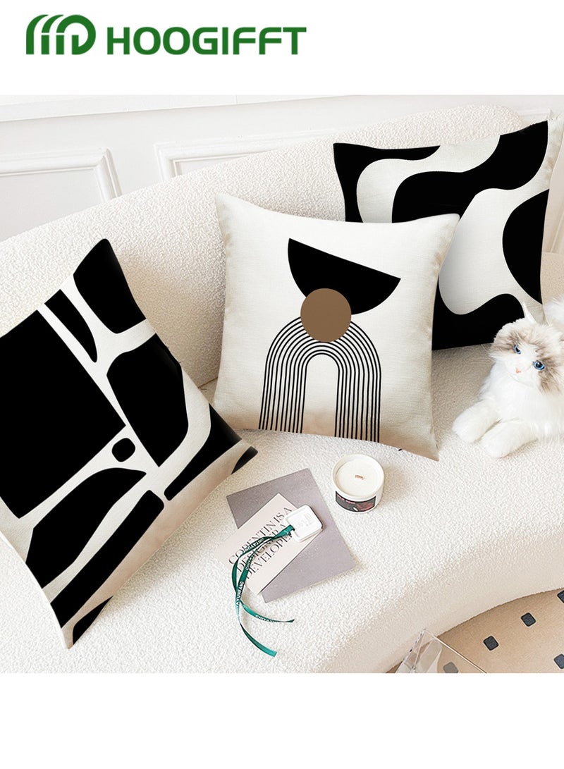 HOOGIFFT Pillow Covers Set of 4, Throw Pillow Cover, Modern style Cushion Covers 45cm x 45cm,For Living Room Sofa Couch Bed Pillowcases 18x18 inches（Double sided pattern） - Image 5