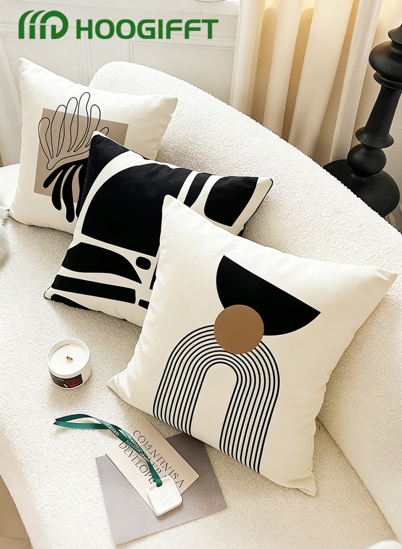 HOOGIFFT Pillow Covers Set of 4, Throw Pillow Cover, Modern style Cushion Covers 45cm x 45cm,For Living Room Sofa Couch Bed Pillowcases 18x18 inches（Double sided pattern） - Image 4