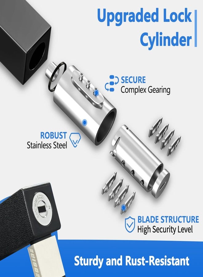 Weogine Folding Bike Lock - Award Winning Patented Lightweight High Security Bicycle Lock - Heavy Duty Anti Theft Smart Secure Guard with Key and Case for Bikes or Scooter - Image 3