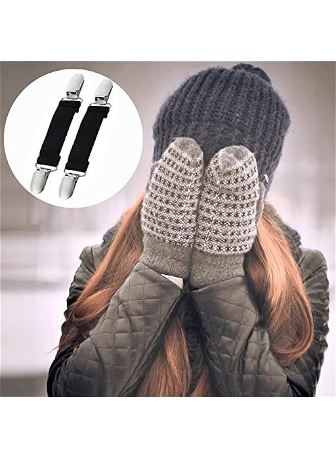 Mitten Clips Kids Winter Glove Clips Stainless Steel Fit Dress Clips Elastic Glove Caps Clip for Baby Kids Toddler and Adults - Image 5