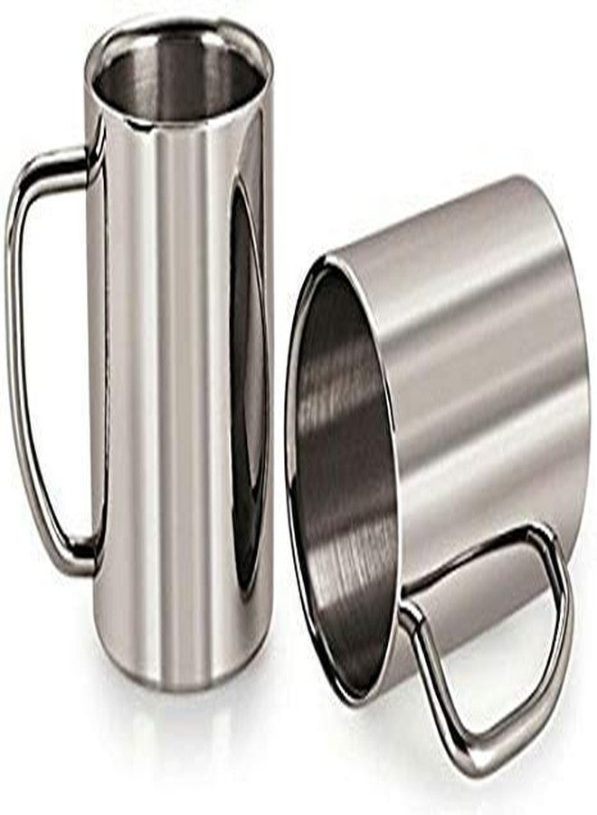 KC Stainless Steel Double Walled Coffee Mug Set of 2 (Capacity 250 ML) - Image 1
