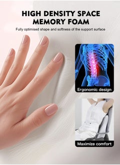 HomarKet Lumbar Support Pillow for Office Car Back Support Pillow with Memory Foam Pad Back Cushion for Back Pain Relief Improve Posture Cushion  - Image 4