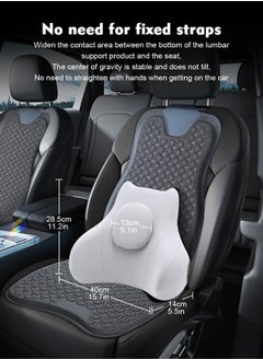 HomarKet Lumbar Support Pillow for Office Car Back Support Pillow with Memory Foam Pad Back Cushion for Back Pain Relief Improve Posture Cushion  - Image 5